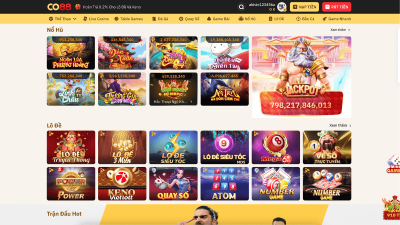 Kho game phong phú, giải trí không giới hạn Kho game phong phú, giải trí không giới hạn